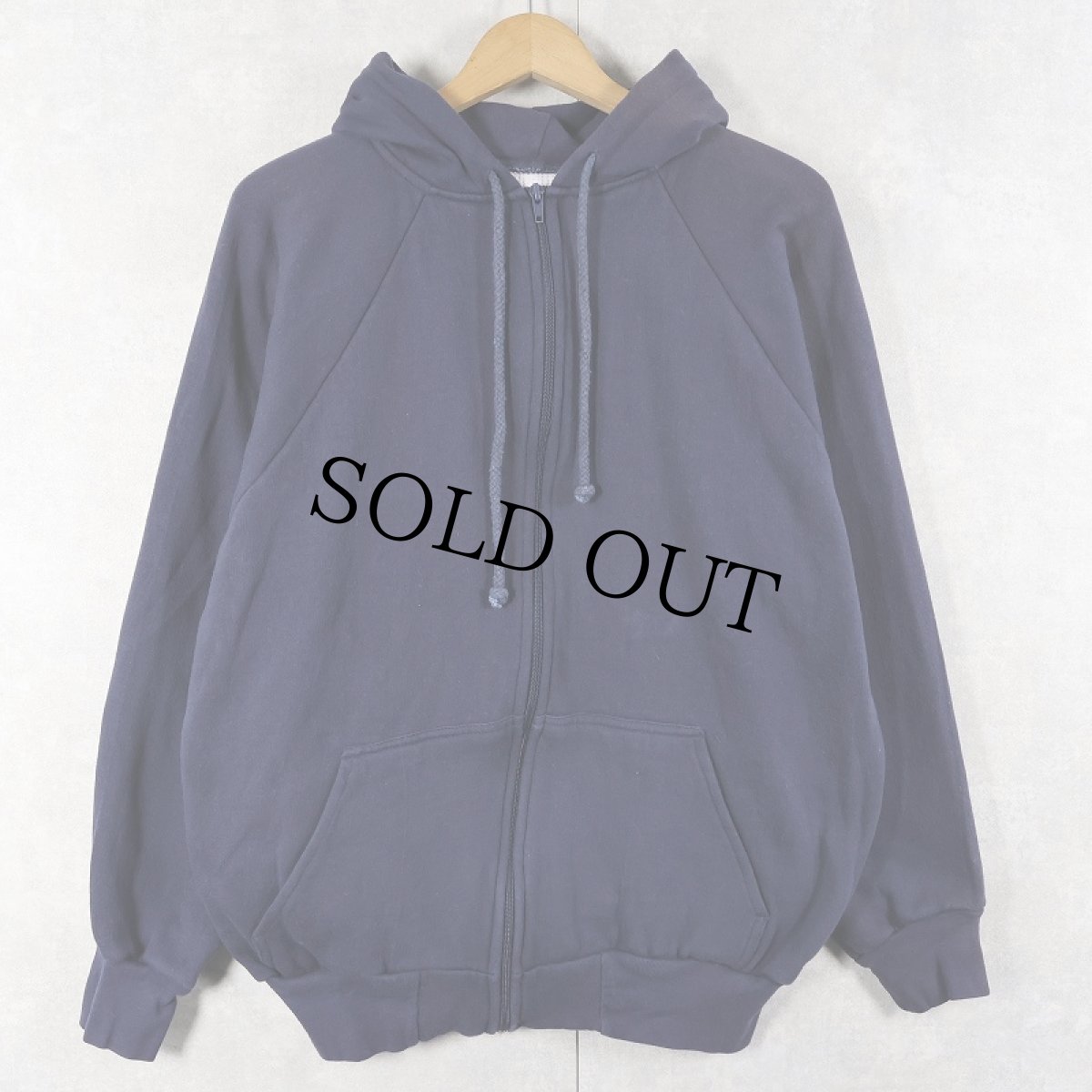 画像1: 90〜2000's WILDERNESS 裏サーマル スウェットジップパーカー NAVY M (1)