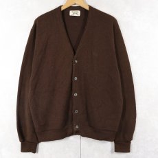 画像1: 80's The Fox JCPenney アクリルニットカーディガン L (1)