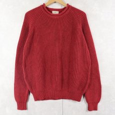 画像1: 2000's L.L.Bean ロールネック コットンニットセーター M (1)