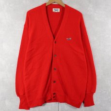 画像1: 80's The Fox JCPenney アクリルニットカーディガン XXL (1)