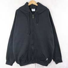 画像1: 90〜2000's DISCUS ATHLETIC スウェットジップパーカー BLACK 2XL (1)