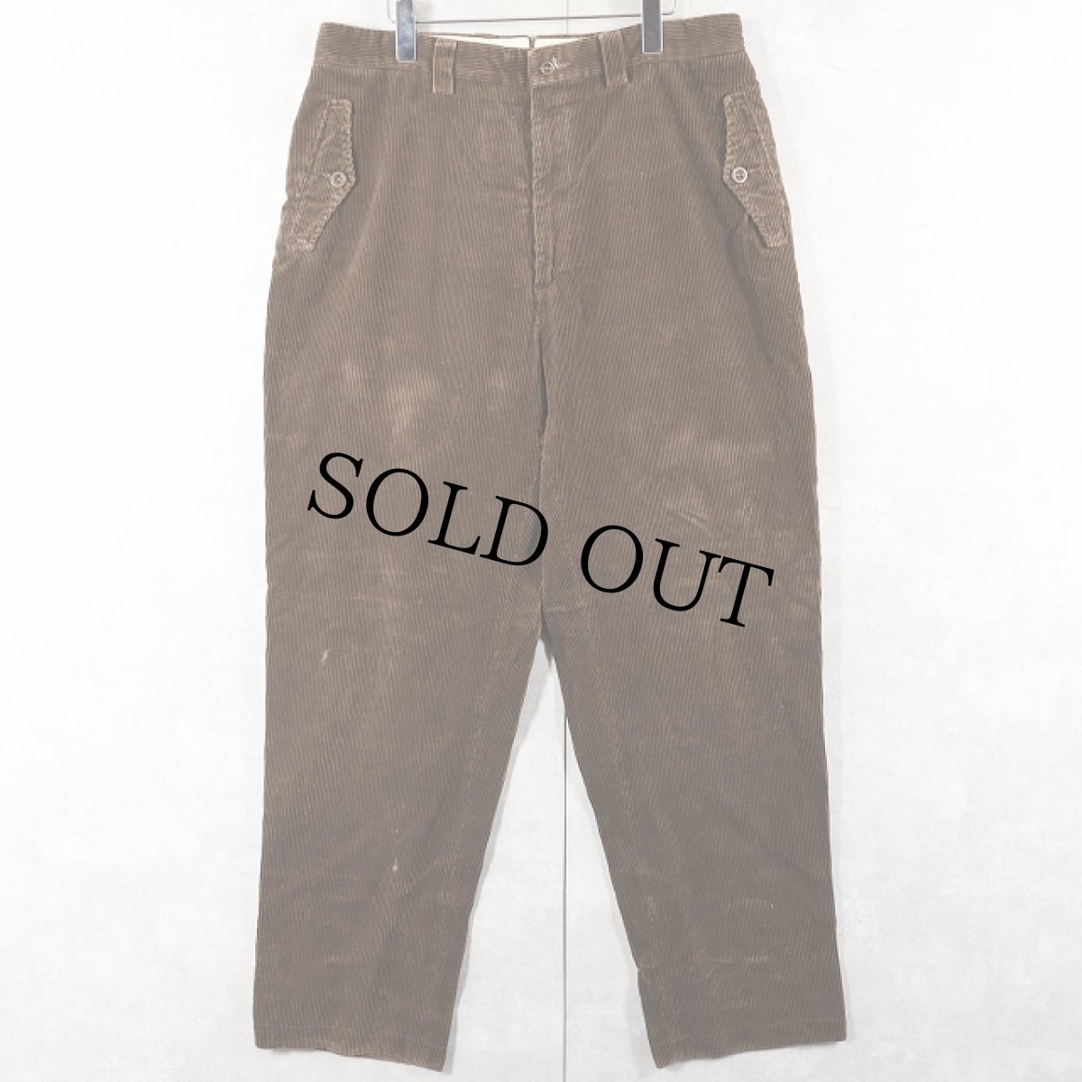 画像3: 90's Ralph Lauren POLO SPORT USA製 太畝コーデュロイパンツ W34 (3)