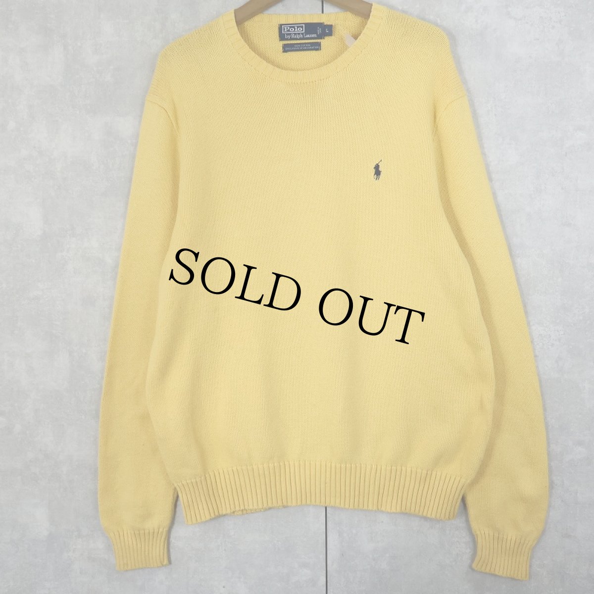 画像1: POLO Ralph Lauren コットンニットセーター L (1)