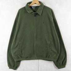 画像1: 90's POLO Ralph Lauren USA製 チンスト付き フリーススイングトップ XL (1)