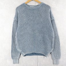 画像1: 90's BASIC コットンニットセーター XL (1)