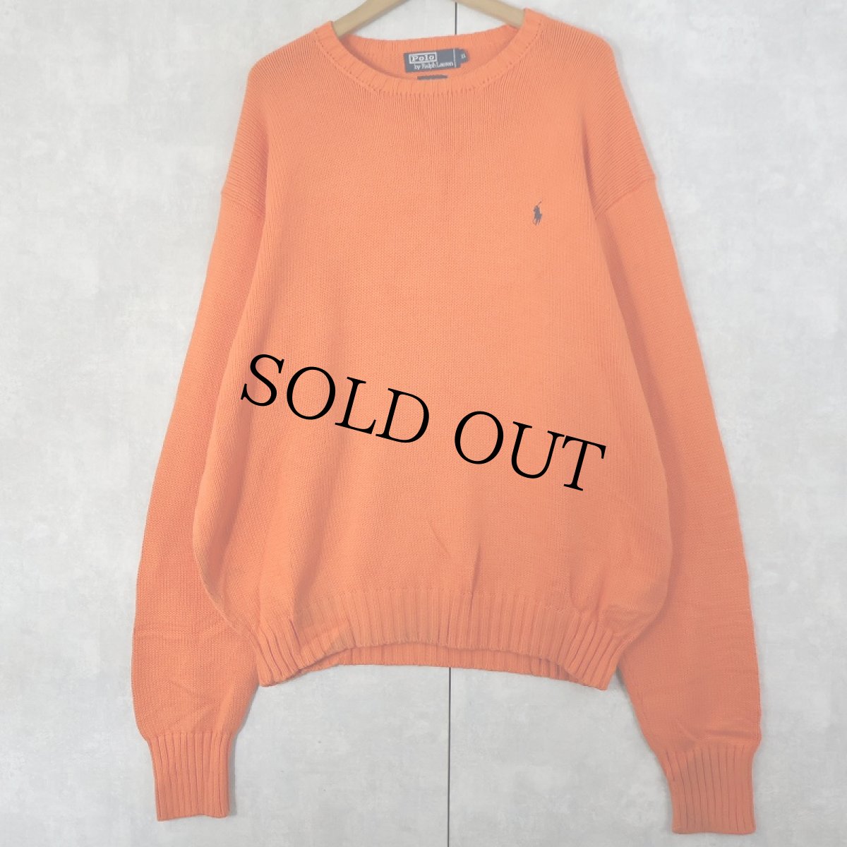 画像1: POLO Ralph Lauren コットンニットセーター XL (1)