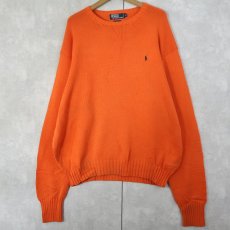 画像1: POLO Ralph Lauren コットンニットセーター XL (1)