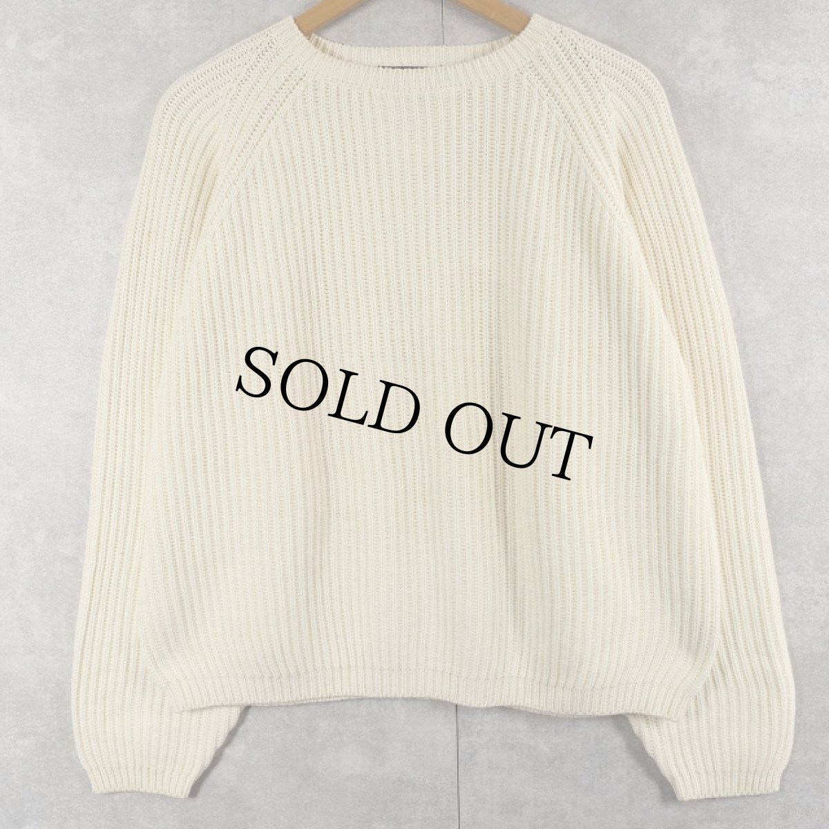 画像1: 90's Eddie Bauer コットンニットセーター M (1)