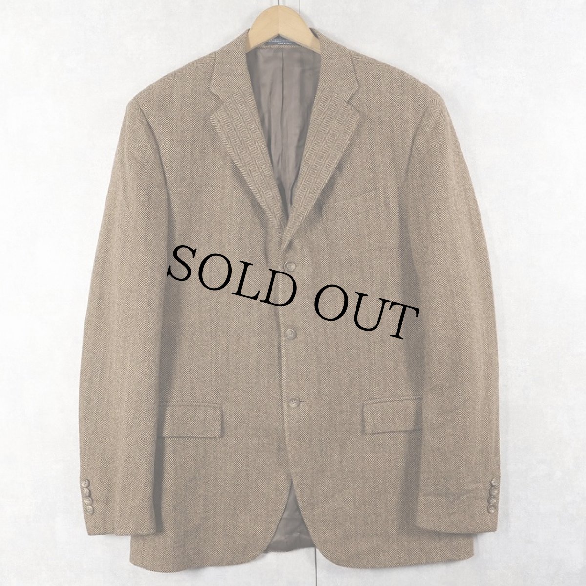 画像3: 90's POLO Ralph Lauren ITALY製 ヘリンボーン織り ウールテーラードジャケット (3)