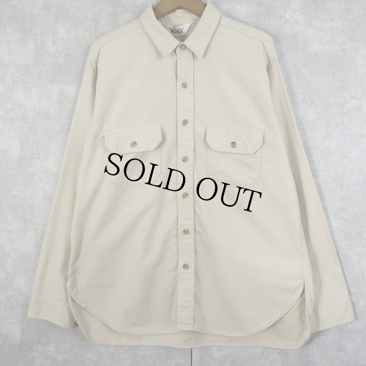 画像1: 70's Woolrich USA製 シャモアクロスシャツ XL (1)