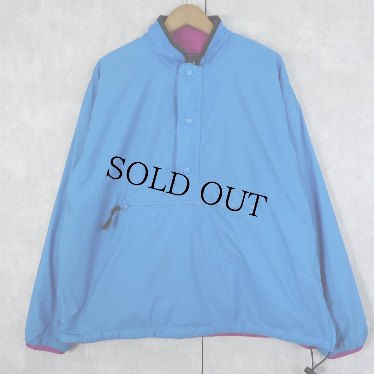 画像1: 【SALE】 GAP ARCTIC FLEECE ナイロン×フリース ハーフジップ リバーシブルジャケット M (1)
