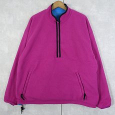 画像2: GAP ARCTIC FLEECE ナイロン×フリース ハーフジップ リバーシブルジャケット M (2)