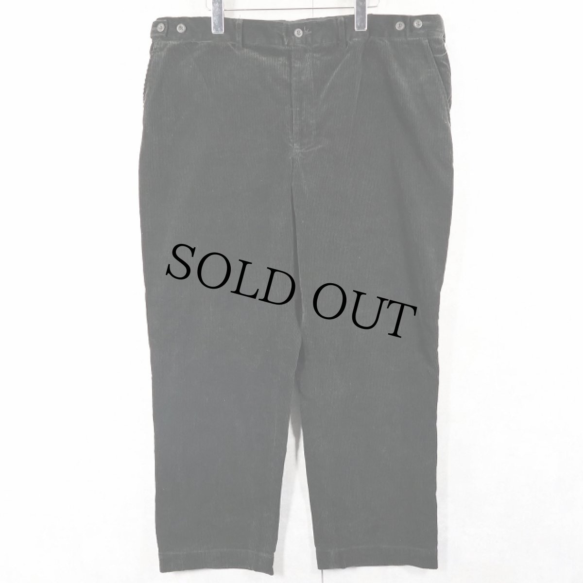 画像1: POLO Ralph Lauren サイドアジャスタ付き 太畝 コーデュロイパンツ BLACK W40 (1)