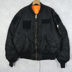 画像1: 民間品 ALPHA INDUSTRIES,INC. MA-1 フライトジャケット BLACK LARGE (1)