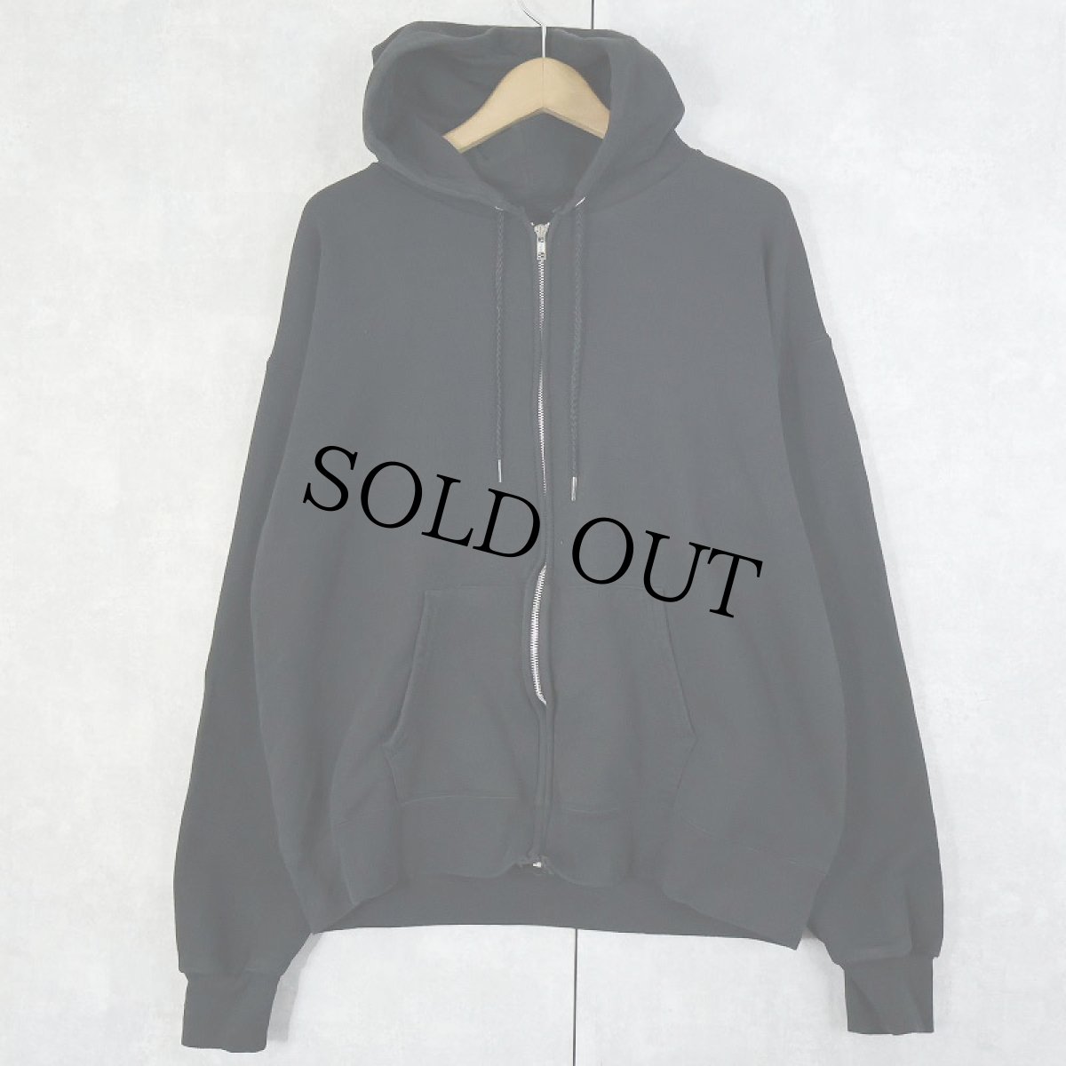 画像1: Hanes スウェットジップパーカー M (1)