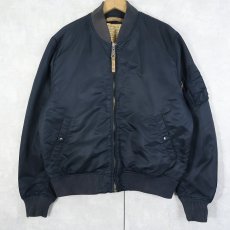 画像1: 民間品 ALPHA INDUSTRIES,INC. MA-1 フライトジャケット NAVY X-LARGE (1)