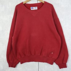 画像1: 90's RUSSELL ATHLETIC "HIGH COTTON" USA製 前V 無地スウェット L (1)