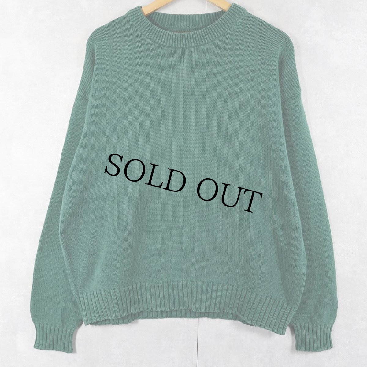 画像1: 90's Eddie Bauer コットンニットセーター L (1)