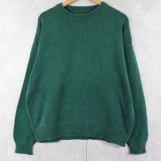 画像1: 90's Eddie Bauer コットンニットセーター L (1)