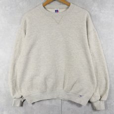 画像1: 90's RUSSELL ATHLETIC USA製 前V無地スウェット L (1)