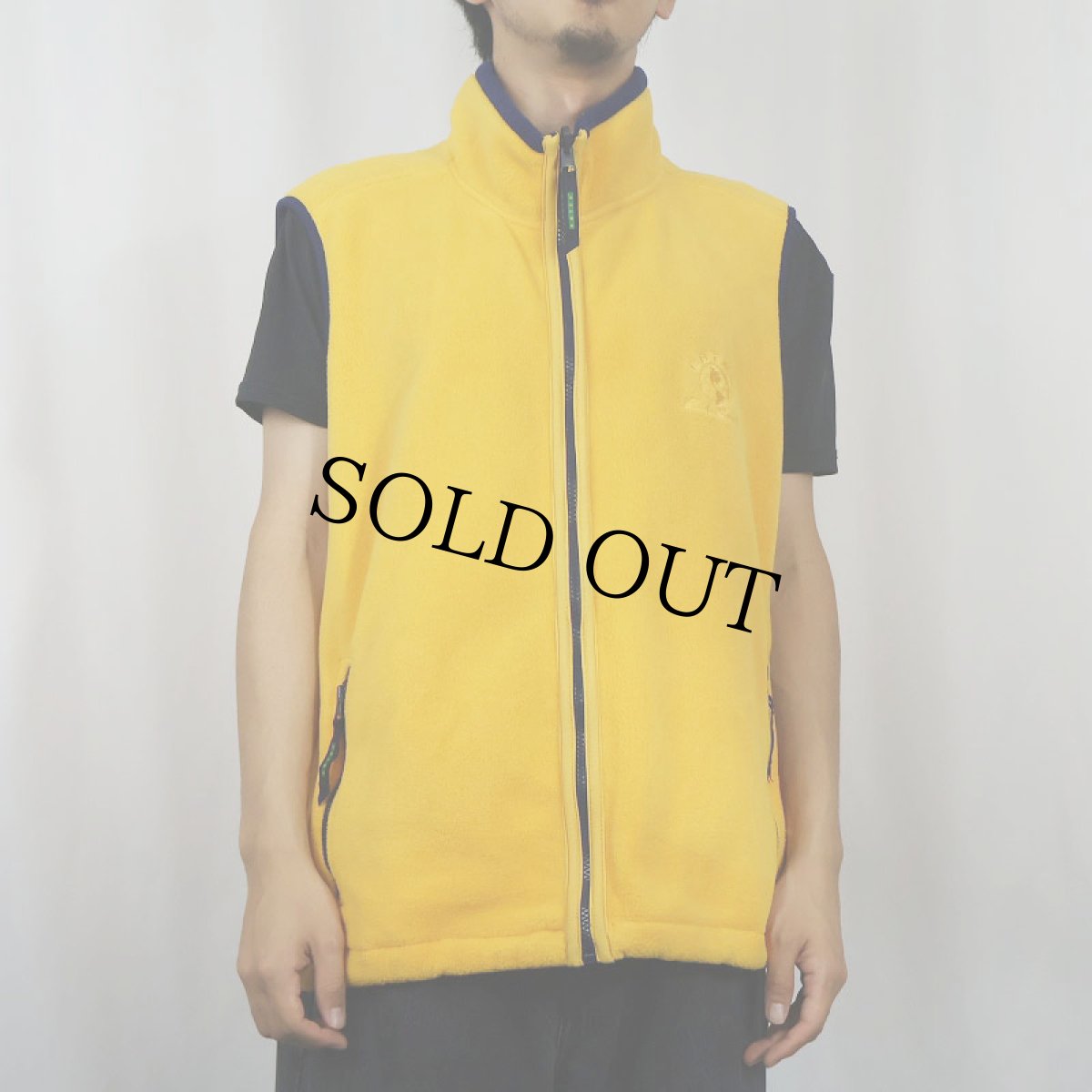 画像2: 90's Eddie Bauer EBTEK "POLARTEC" ロゴ刺繍 フリースベスト L (2)