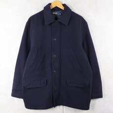 画像2: POLO Ralph Lauren ウールジャケット NAVY M (2)