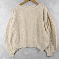 画像1: GAP ボリュームスリーブ コットンニットセーター L (1)
