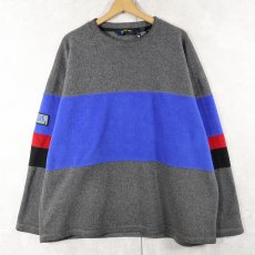 画像1: 90's Eddie Bauer EBTEK USA製 "POLARTEC" 切り替えデザイン フリースプルオーバー XL (1)