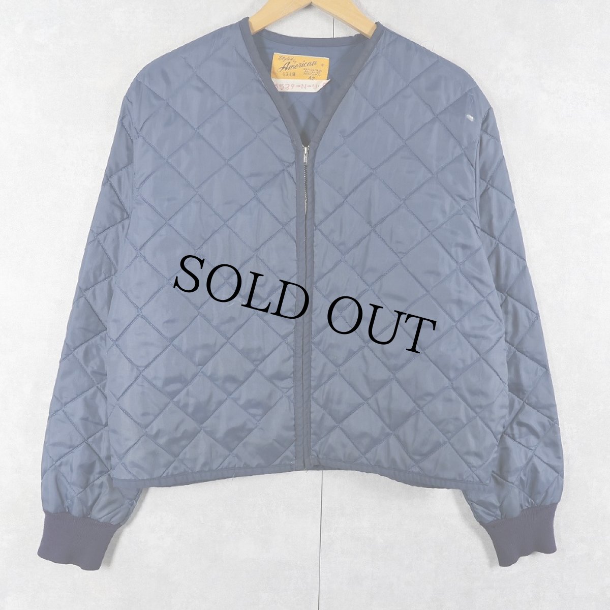 画像1: 60〜70's Styled by American キルティングライナージャケット NAVY SIZE42 (1)