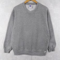画像1: 90's RUSSELL ATHLETIC USA製 前V無地スウェット L (1)