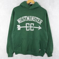 画像1: 80's RUSSELL ATHLETIC USA製 "WESTMINSTER" プリントスウェットフーディー L (1)