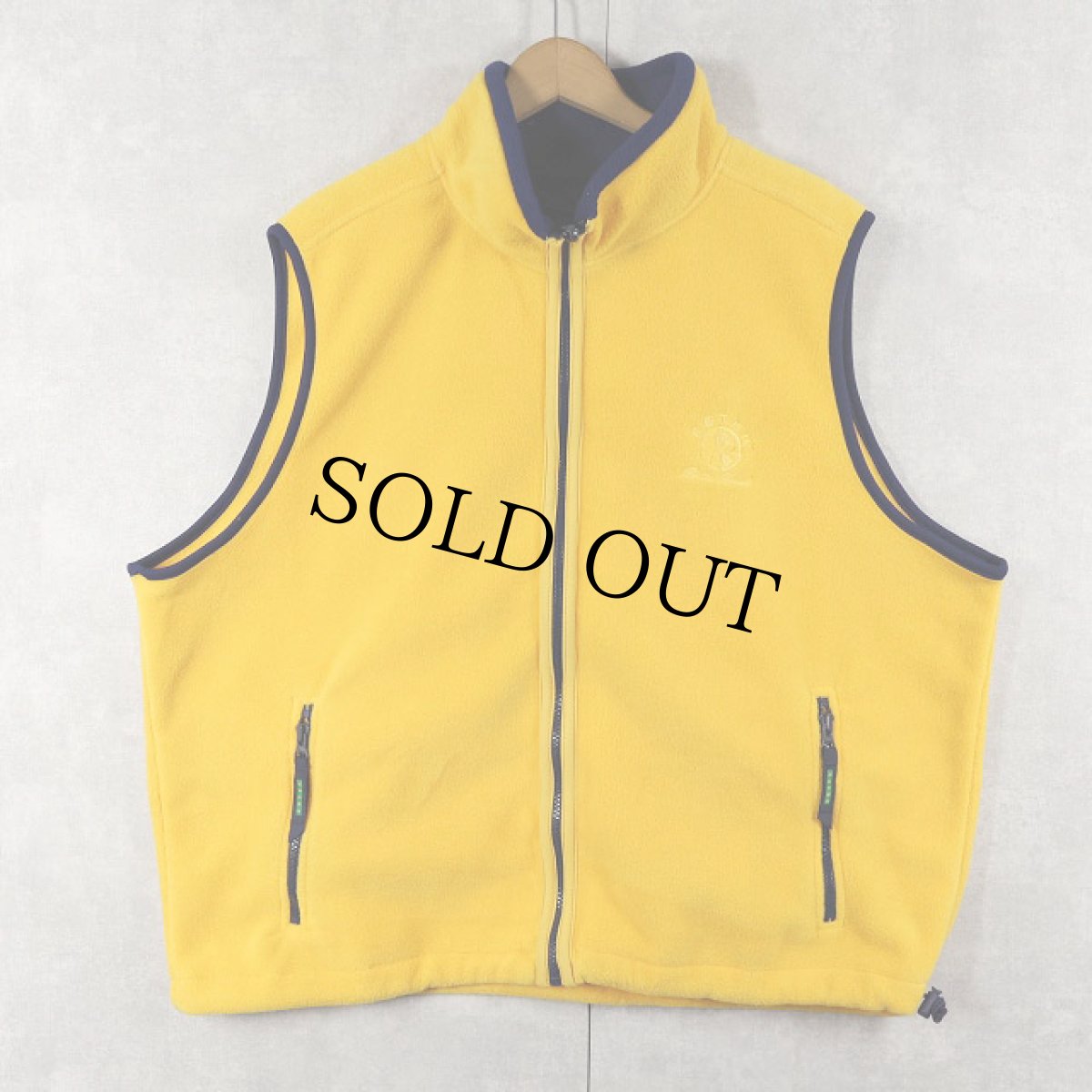 画像1: 90's Eddie Bauer EBTEK "POLARTEC" ロゴ刺繍 フリースベスト L (1)