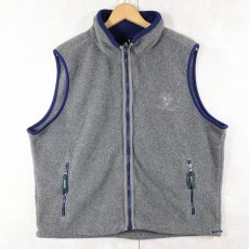 画像1: 90's Eddie Bauer EBTEK "POLARTEC" ロゴ刺繍 フリースベスト M (1)