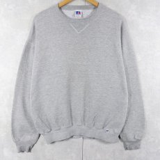 画像1: 90's RUSSELL ATHLETIC USA製 前V無地スウェット L (1)