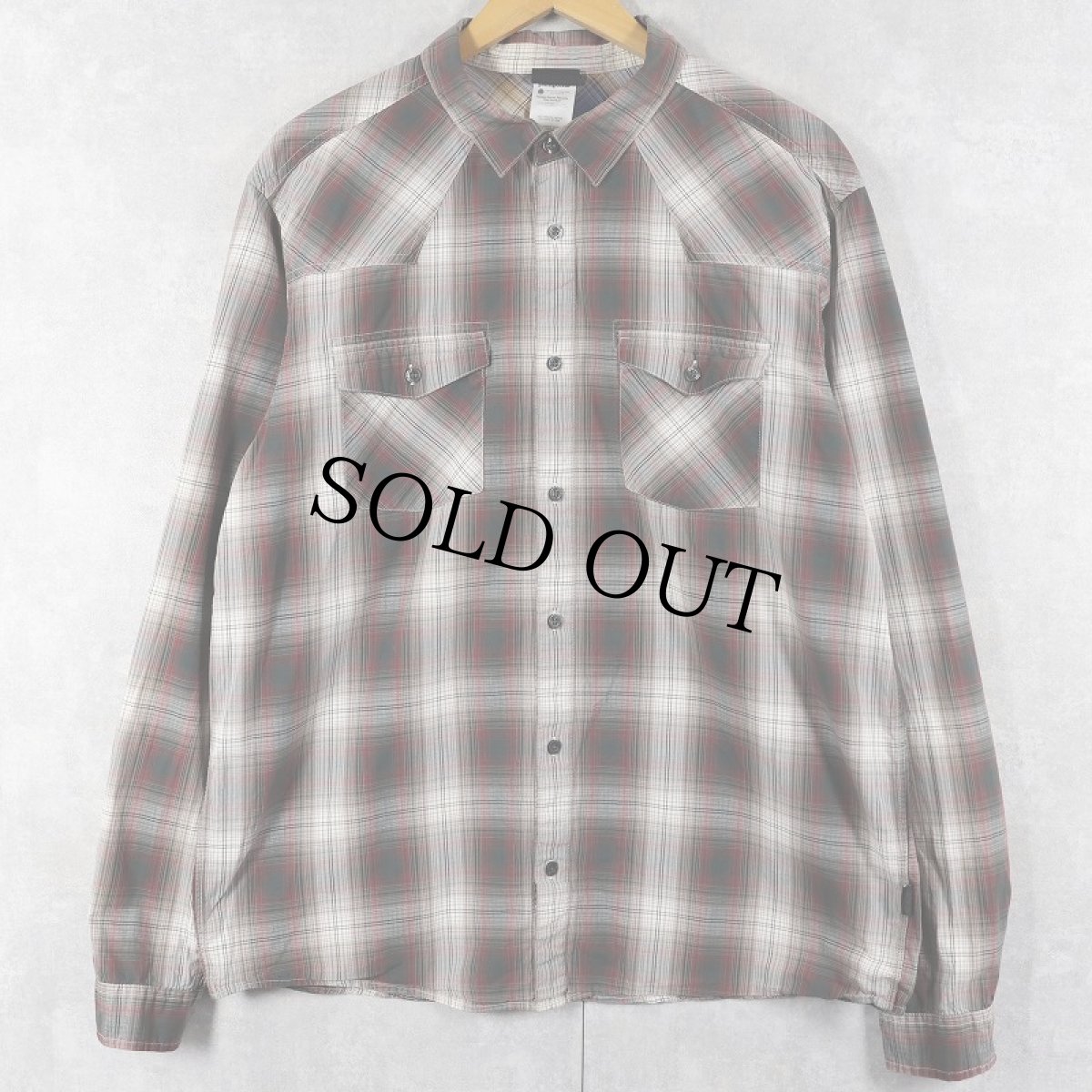 画像1: 2011AW Patagonia "ORGANIC COTTON" オンブレーチェック柄 コットンシャツ L (1)