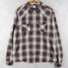 画像1: 2011AW Patagonia "ORGANIC COTTON" オンブレーチェック柄 コットンシャツ L (1)