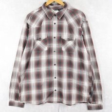 画像1: 2011AW Patagonia "ORGANIC COTTON" オンブレーチェック柄 コットンシャツ XL (1)