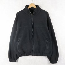 画像1: 90's Eddie Bauer EBTEK "POLARTEC" フリースジップジャケット BLACK M (1)