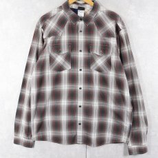画像1: 2011AW Patagonia "ORGANIC COTTON" オンブレーチェック柄 コットンシャツ L (1)