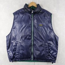画像2: 90's Eddie Bauer EBTEK ロゴ刺繍 リバーシブル ダウンベスト L (2)