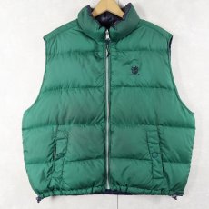 画像1: 90's Eddie Bauer EBTEK ロゴ刺繍 リバーシブル ダウンベスト L (1)