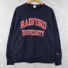 画像1: Champion REVERSE WEAVE "RADFORD UNIVERSITY" プリントスウェット NAVY L (1)