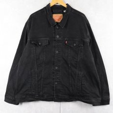 画像1: Levi's ブラックデニムジャケット 3XL (1)