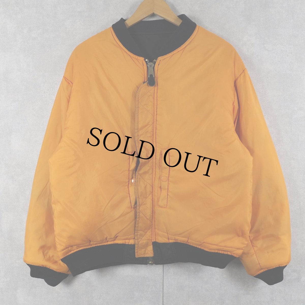 画像2: "MA-1 TYPE" フライトジャケット BLACK M (2)