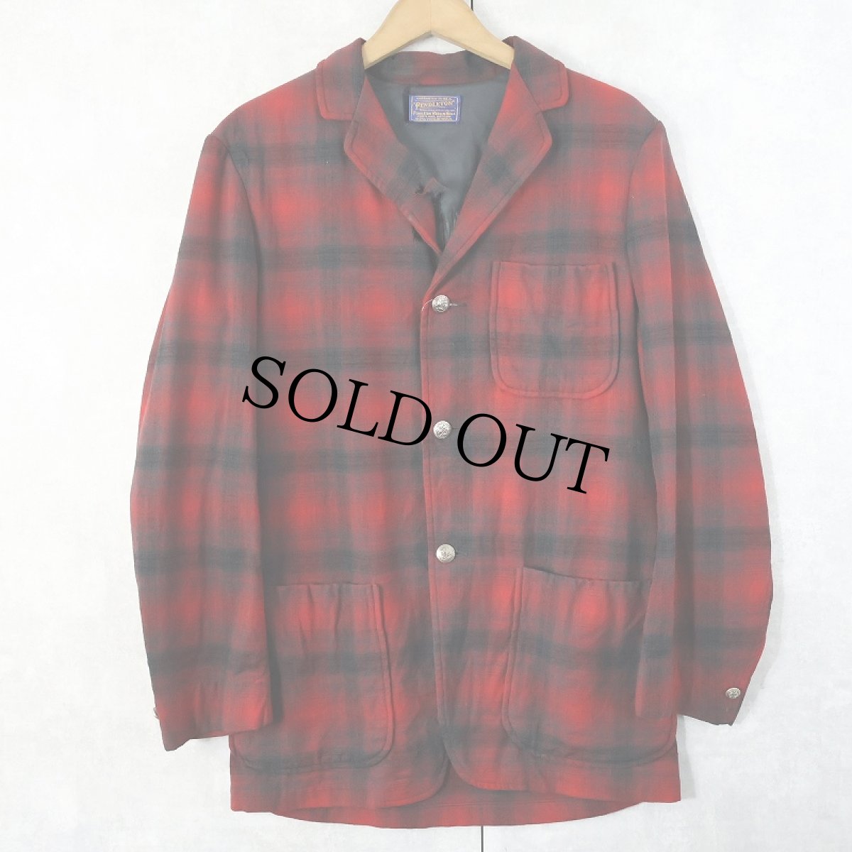 画像1: 60's PENDLETON オンブレーチェック柄 ウールジャケット (1)