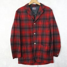 画像1: 60's PENDLETON オンブレーチェック柄 ウールジャケット (1)