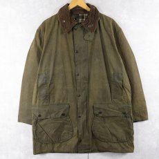 画像1: 90's Barbour ENGLAND製 "BORDER" ロゴピンズ付き オイルドジャケット 3ワラント (1)