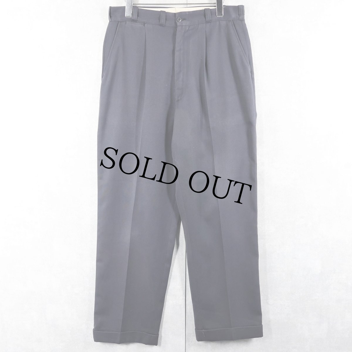 画像3: 70's RIVERSIDE MASTERBILT 1タック ポリエステル×レーヨンスラックス W31 (3)