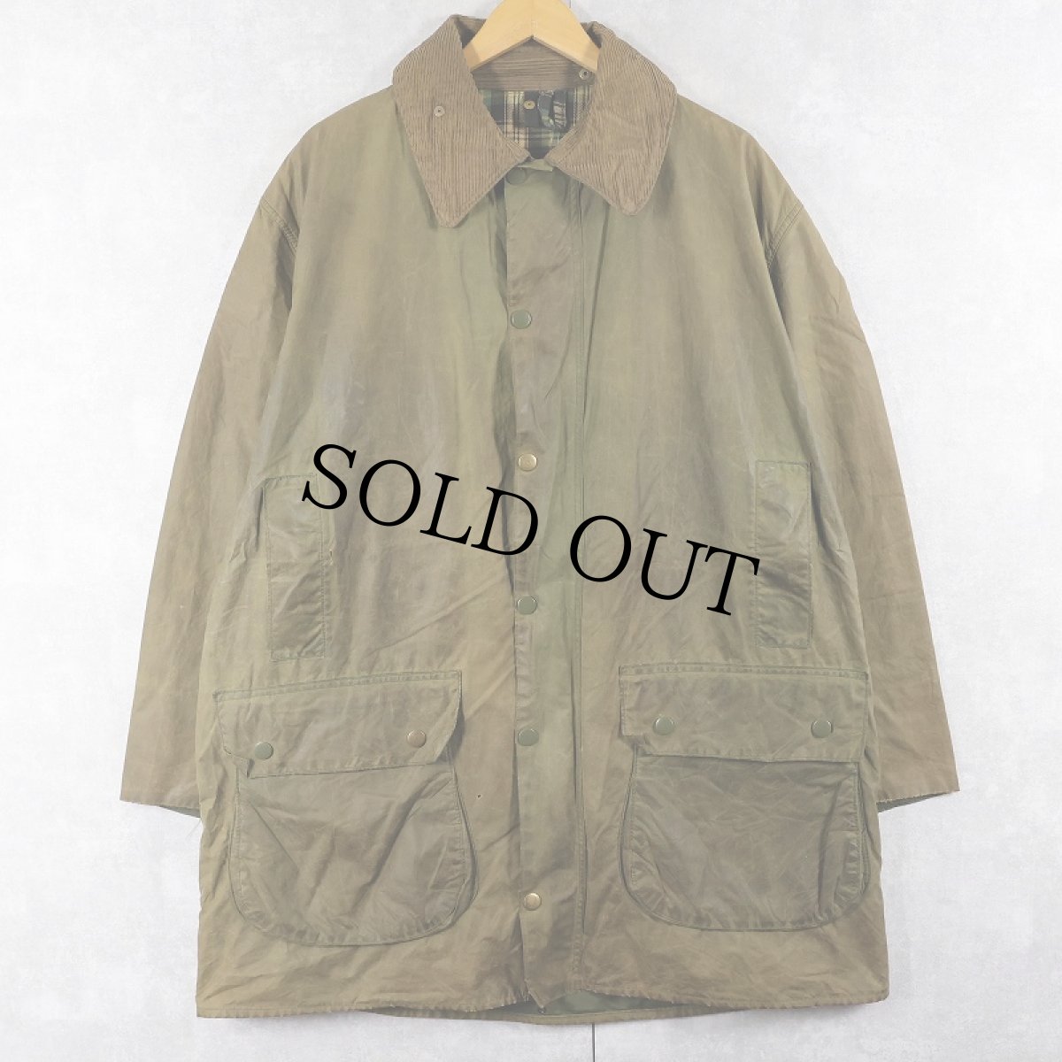 画像1: 70〜80's Barbour ENGLAND製 "BORDER" オイルドジャケット 1ワラント (1)