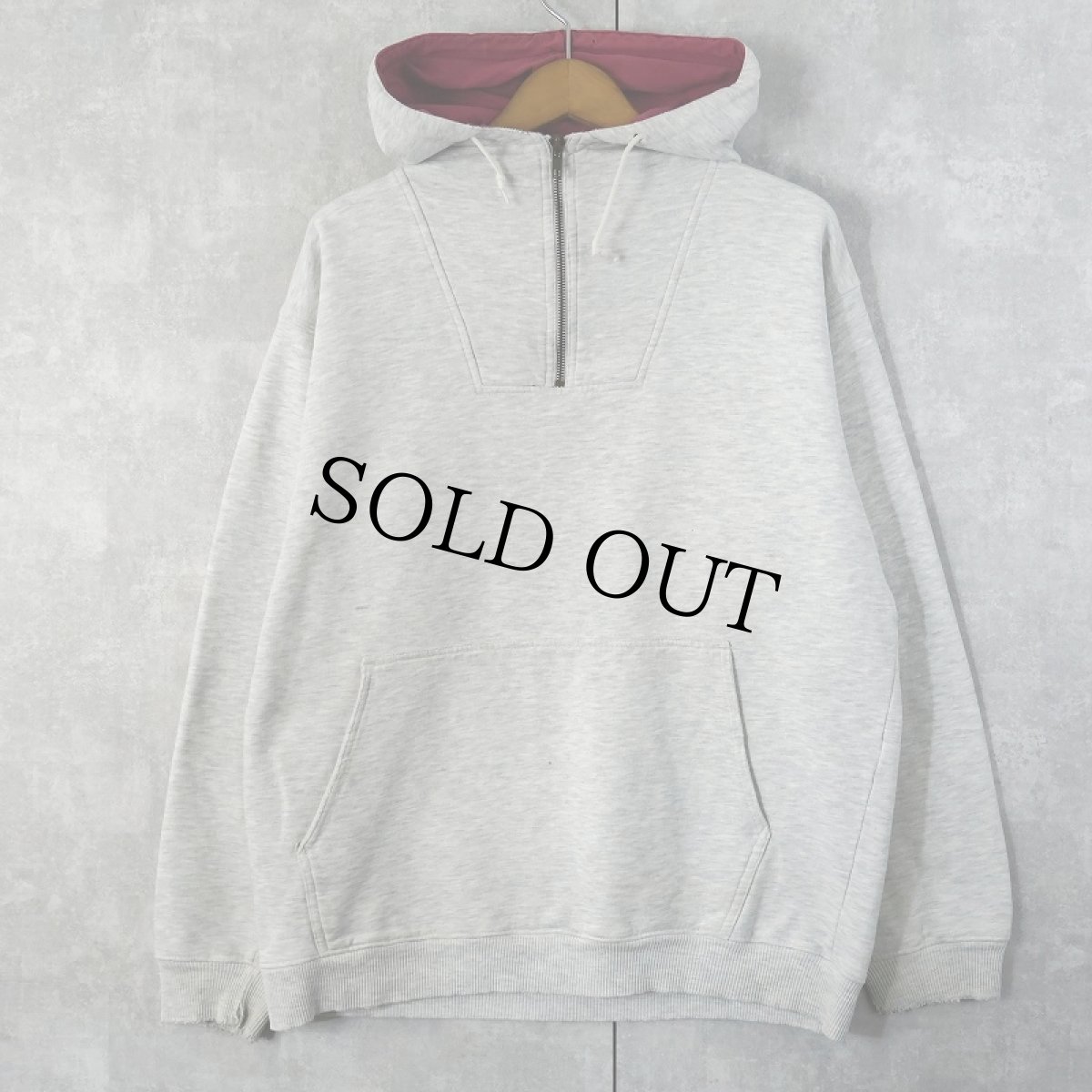 画像1: 80〜90's Eddie Bauer ハーフジップスウェットフーディ S (1)